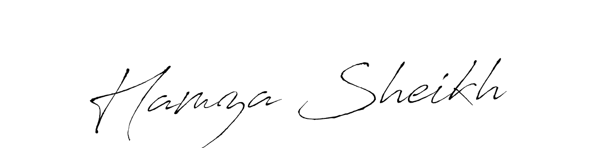 Hamza Sheikh stylish signature style. Best Handwritten Sign (Antro_Vectra) for my name. Handwritten Signature Collection Ideas for my name Hamza Sheikh. Hamza Sheikh signature style 6 images and pictures png