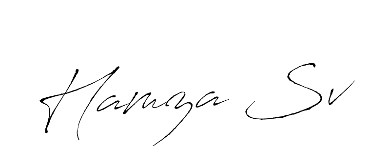 Also we have Hamza Sv name is the best signature style. Create professional handwritten signature collection using Antro_Vectra autograph style. Hamza Sv signature style 6 images and pictures png