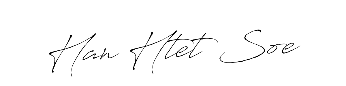 Make a beautiful signature design for name Han Htet Soe. With this signature (Antro_Vectra) style, you can create a handwritten signature for free. Han Htet Soe signature style 6 images and pictures png