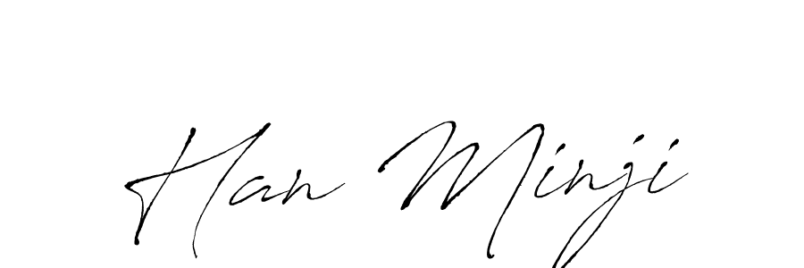 Make a beautiful signature design for name Han Minji. With this signature (Antro_Vectra) style, you can create a handwritten signature for free. Han Minji signature style 6 images and pictures png