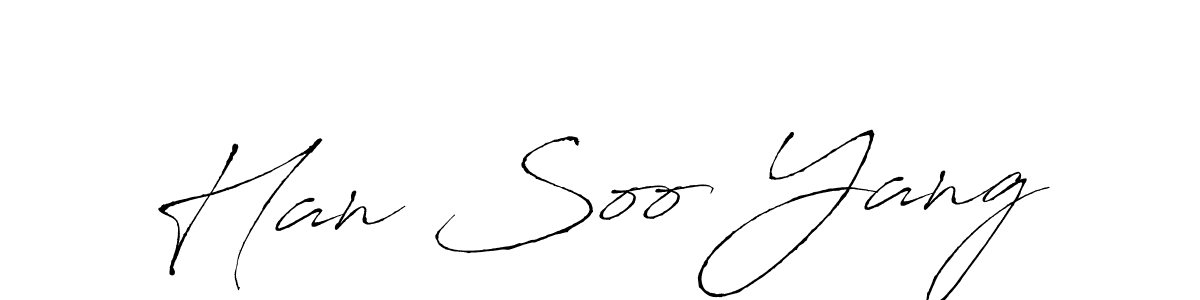 Make a beautiful signature design for name Han Soo Yang. With this signature (Antro_Vectra) style, you can create a handwritten signature for free. Han Soo Yang signature style 6 images and pictures png