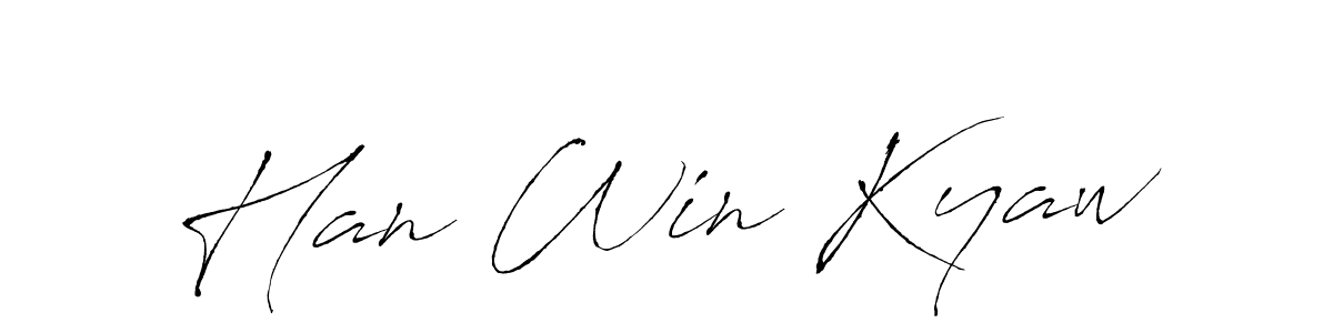 Han Win Kyaw stylish signature style. Best Handwritten Sign (Antro_Vectra) for my name. Handwritten Signature Collection Ideas for my name Han Win Kyaw. Han Win Kyaw signature style 6 images and pictures png