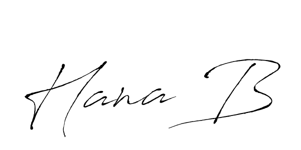 Make a beautiful signature design for name Hana B. With this signature (Antro_Vectra) style, you can create a handwritten signature for free. Hana B signature style 6 images and pictures png