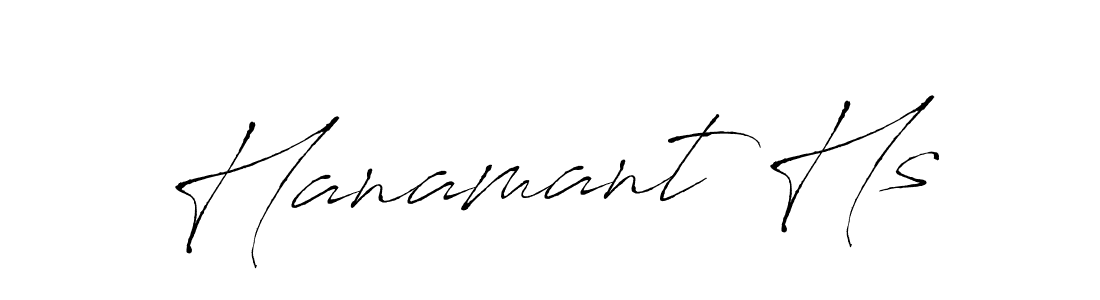 Make a beautiful signature design for name Hanamant Hs. With this signature (Antro_Vectra) style, you can create a handwritten signature for free. Hanamant Hs signature style 6 images and pictures png