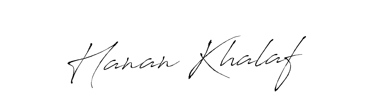 How to make Hanan Khalaf name signature. Use Antro_Vectra style for creating short signs online. This is the latest handwritten sign. Hanan Khalaf signature style 6 images and pictures png