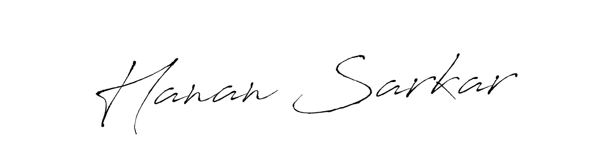 How to make Hanan Sarkar signature? Antro_Vectra is a professional autograph style. Create handwritten signature for Hanan Sarkar name. Hanan Sarkar signature style 6 images and pictures png