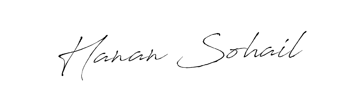 Design your own signature with our free online signature maker. With this signature software, you can create a handwritten (Antro_Vectra) signature for name Hanan Sohail. Hanan Sohail signature style 6 images and pictures png