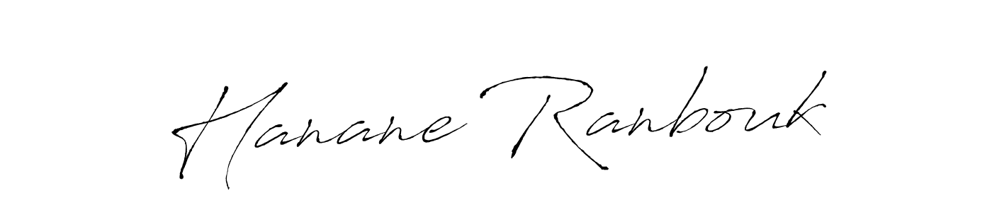 Make a beautiful signature design for name Hanane Ranbouk. With this signature (Antro_Vectra) style, you can create a handwritten signature for free. Hanane Ranbouk signature style 6 images and pictures png