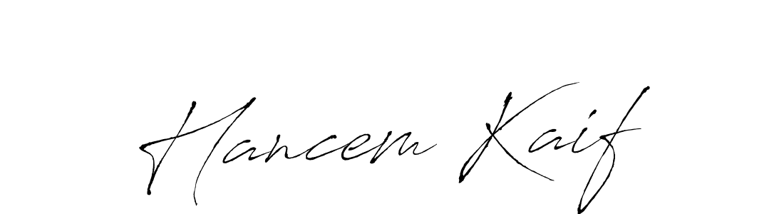 Antro_Vectra is a professional signature style that is perfect for those who want to add a touch of class to their signature. It is also a great choice for those who want to make their signature more unique. Get Hancem Kaif name to fancy signature for free. Hancem Kaif signature style 6 images and pictures png