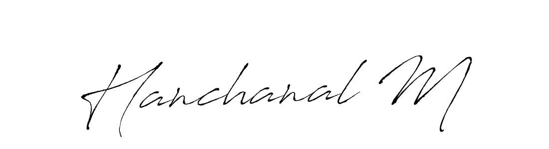 Also You can easily find your signature by using the search form. We will create Hanchanal M name handwritten signature images for you free of cost using Antro_Vectra sign style. Hanchanal M signature style 6 images and pictures png