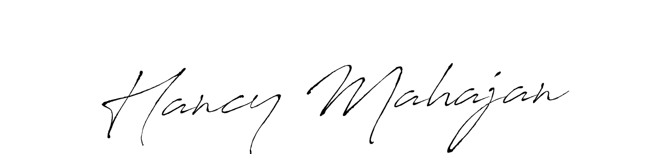 Use a signature maker to create a handwritten signature online. With this signature software, you can design (Antro_Vectra) your own signature for name Hancy Mahajan. Hancy Mahajan signature style 6 images and pictures png