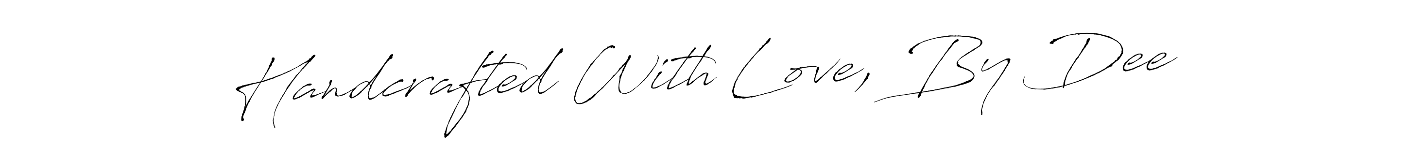 Similarly Antro_Vectra is the best handwritten signature design. Signature creator online .You can use it as an online autograph creator for name Handcrafted With Love, By Dee. Handcrafted With Love, By Dee signature style 6 images and pictures png