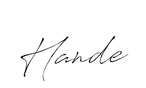 Make a beautiful signature design for name Hande. With this signature (Antro_Vectra) style, you can create a handwritten signature for free. Hande signature style 6 images and pictures png