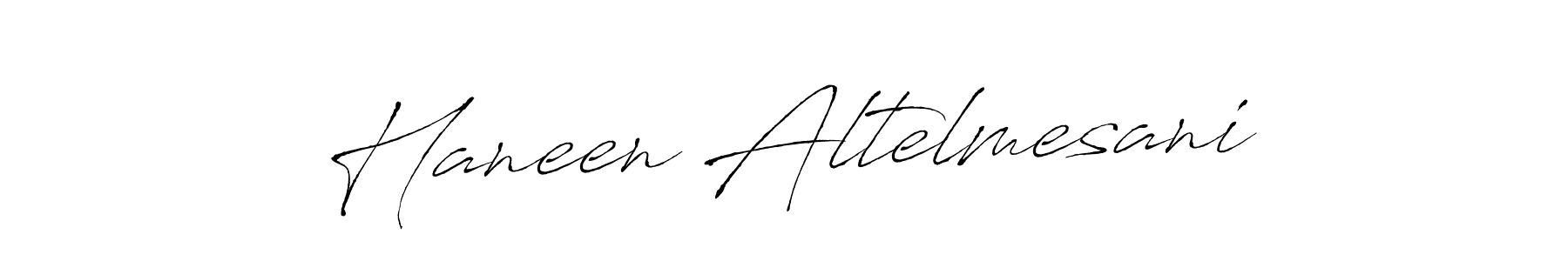 Haneen Altelmesani stylish signature style. Best Handwritten Sign (Antro_Vectra) for my name. Handwritten Signature Collection Ideas for my name Haneen Altelmesani. Haneen Altelmesani signature style 6 images and pictures png