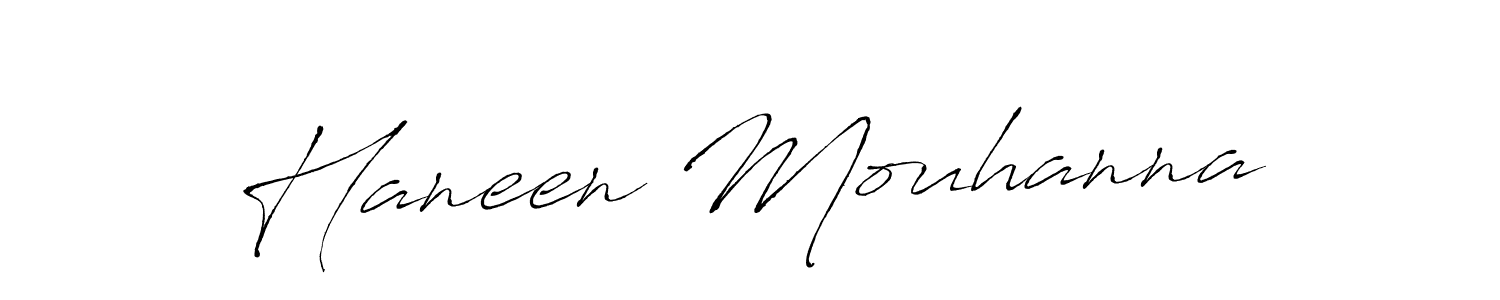 Create a beautiful signature design for name Haneen Mouhanna. With this signature (Antro_Vectra) fonts, you can make a handwritten signature for free. Haneen Mouhanna signature style 6 images and pictures png