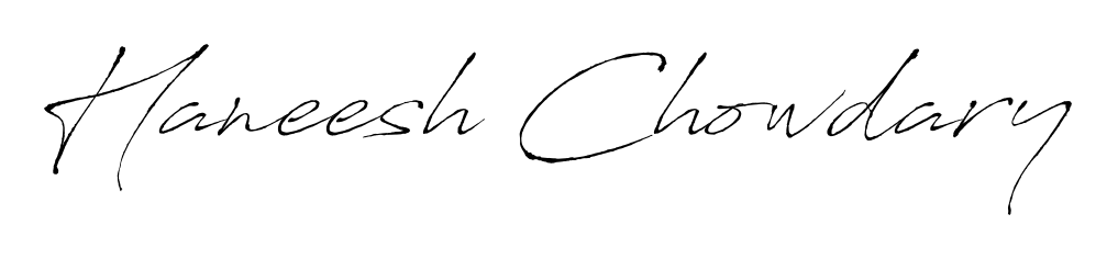 It looks like you need a new signature style for name Haneesh Chowdary. Design unique handwritten (Antro_Vectra) signature with our free signature maker in just a few clicks. Haneesh Chowdary signature style 6 images and pictures png