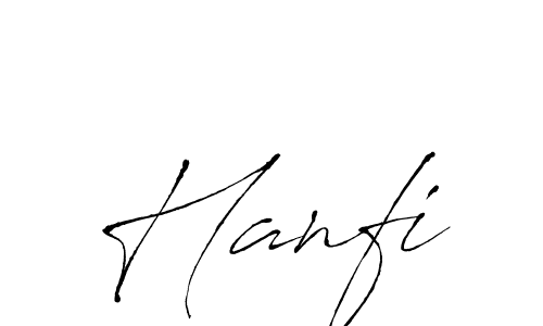 How to make Hanfi signature? Antro_Vectra is a professional autograph style. Create handwritten signature for Hanfi name. Hanfi signature style 6 images and pictures png