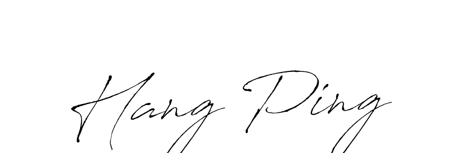 The best way (Antro_Vectra) to make a short signature is to pick only two or three words in your name. The name Hang Ping include a total of six letters. For converting this name. Hang Ping signature style 6 images and pictures png