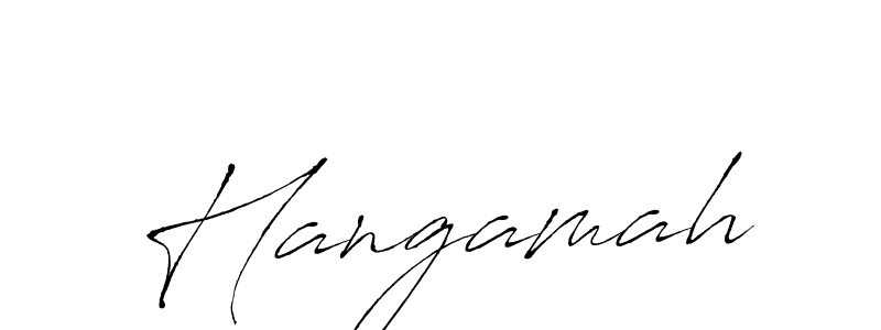 How to make Hangamah signature? Antro_Vectra is a professional autograph style. Create handwritten signature for Hangamah name. Hangamah signature style 6 images and pictures png