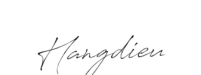 Create a beautiful signature design for name Hangdieu. With this signature (Antro_Vectra) fonts, you can make a handwritten signature for free. Hangdieu signature style 6 images and pictures png