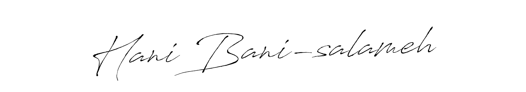 The best way (Antro_Vectra) to make a short signature is to pick only two or three words in your name. The name Hani Bani-salameh include a total of six letters. For converting this name. Hani Bani-salameh signature style 6 images and pictures png