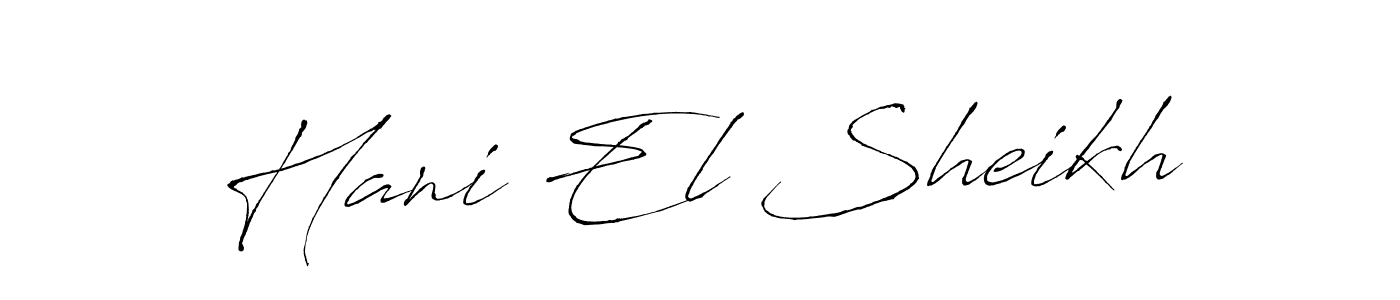 Also You can easily find your signature by using the search form. We will create Hani El Sheikh name handwritten signature images for you free of cost using Antro_Vectra sign style. Hani El Sheikh signature style 6 images and pictures png