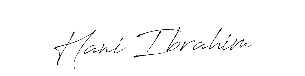 Use a signature maker to create a handwritten signature online. With this signature software, you can design (Antro_Vectra) your own signature for name Hani Ibrahim. Hani Ibrahim signature style 6 images and pictures png