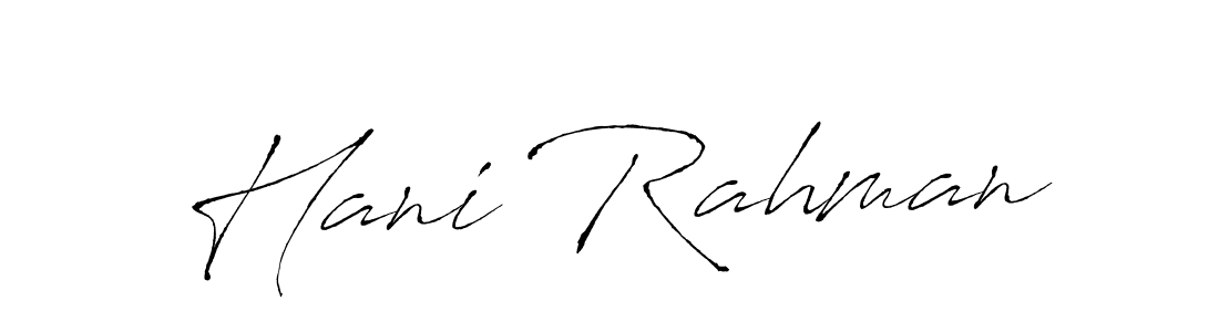 How to make Hani Rahman signature? Antro_Vectra is a professional autograph style. Create handwritten signature for Hani Rahman name. Hani Rahman signature style 6 images and pictures png