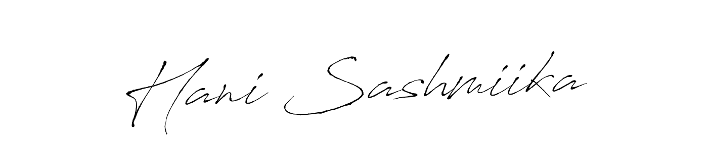 How to make Hani Sashmiika signature? Antro_Vectra is a professional autograph style. Create handwritten signature for Hani Sashmiika name. Hani Sashmiika signature style 6 images and pictures png