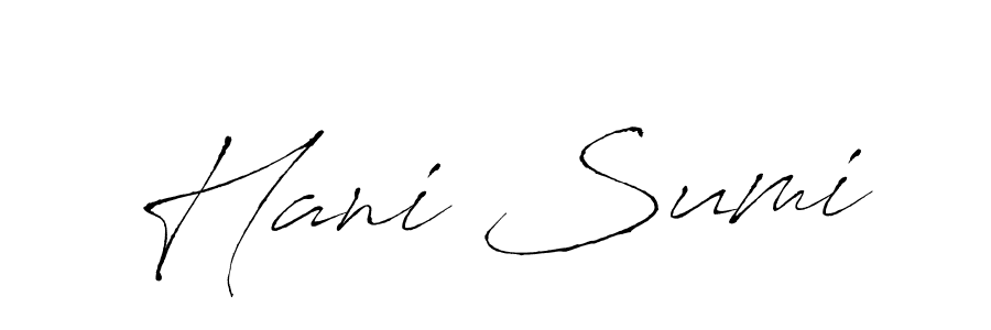 How to make Hani Sumi signature? Antro_Vectra is a professional autograph style. Create handwritten signature for Hani Sumi name. Hani Sumi signature style 6 images and pictures png