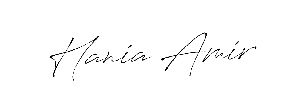 Make a beautiful signature design for name Hania Amir. With this signature (Antro_Vectra) style, you can create a handwritten signature for free. Hania Amir signature style 6 images and pictures png