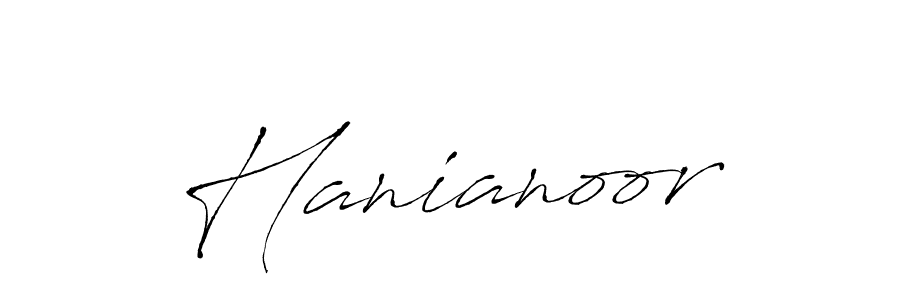 How to make Hanianoor signature? Antro_Vectra is a professional autograph style. Create handwritten signature for Hanianoor name. Hanianoor signature style 6 images and pictures png