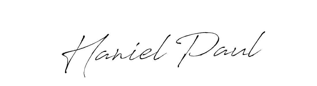 How to make Haniel Paul name signature. Use Antro_Vectra style for creating short signs online. This is the latest handwritten sign. Haniel Paul signature style 6 images and pictures png