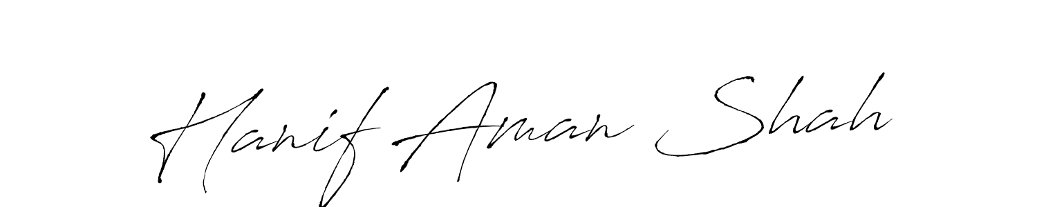 Create a beautiful signature design for name Hanif Aman Shah. With this signature (Antro_Vectra) fonts, you can make a handwritten signature for free. Hanif Aman Shah signature style 6 images and pictures png