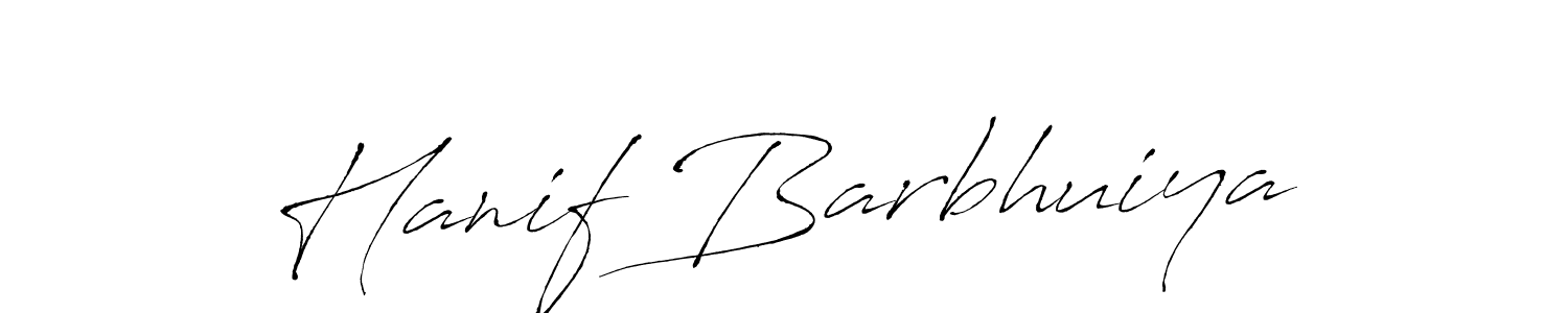 Make a beautiful signature design for name Hanif Barbhuiya. With this signature (Antro_Vectra) style, you can create a handwritten signature for free. Hanif Barbhuiya signature style 6 images and pictures png