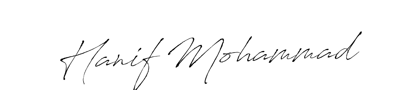 Antro_Vectra is a professional signature style that is perfect for those who want to add a touch of class to their signature. It is also a great choice for those who want to make their signature more unique. Get Hanif Mohammad name to fancy signature for free. Hanif Mohammad signature style 6 images and pictures png