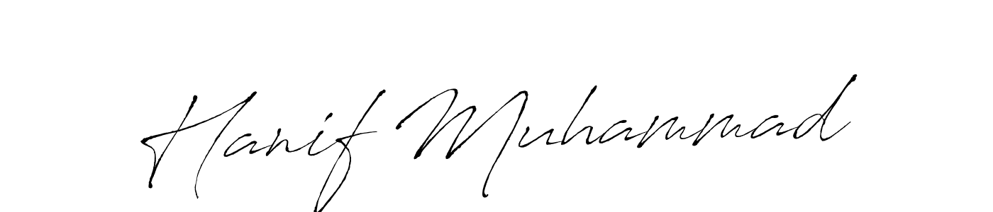 Design your own signature with our free online signature maker. With this signature software, you can create a handwritten (Antro_Vectra) signature for name Hanif Muhammad. Hanif Muhammad signature style 6 images and pictures png
