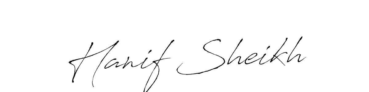 Use a signature maker to create a handwritten signature online. With this signature software, you can design (Antro_Vectra) your own signature for name Hanif Sheikh. Hanif Sheikh signature style 6 images and pictures png