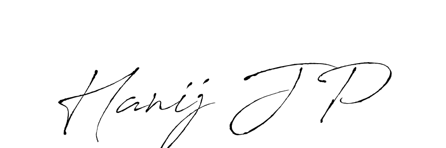 Also we have Hanij J P name is the best signature style. Create professional handwritten signature collection using Antro_Vectra autograph style. Hanij J P signature style 6 images and pictures png