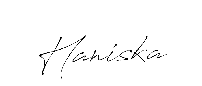 You should practise on your own different ways (Antro_Vectra) to write your name (Haniska) in signature. don't let someone else do it for you. Haniska signature style 6 images and pictures png