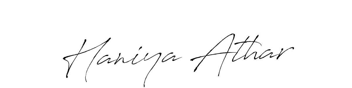 You can use this online signature creator to create a handwritten signature for the name Haniya Athar. This is the best online autograph maker. Haniya Athar signature style 6 images and pictures png