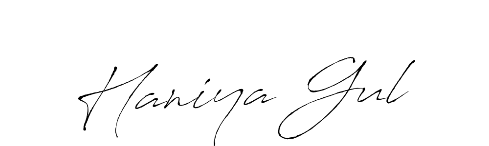 Haniya Gul stylish signature style. Best Handwritten Sign (Antro_Vectra) for my name. Handwritten Signature Collection Ideas for my name Haniya Gul. Haniya Gul signature style 6 images and pictures png