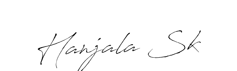 if you are searching for the best signature style for your name Hanjala Sk. so please give up your signature search. here we have designed multiple signature styles  using Antro_Vectra. Hanjala Sk signature style 6 images and pictures png