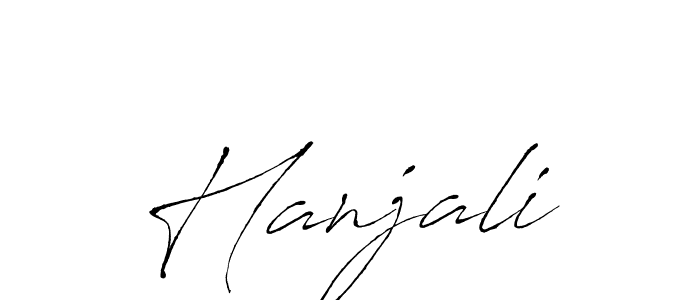 Create a beautiful signature design for name Hanjali. With this signature (Antro_Vectra) fonts, you can make a handwritten signature for free. Hanjali signature style 6 images and pictures png