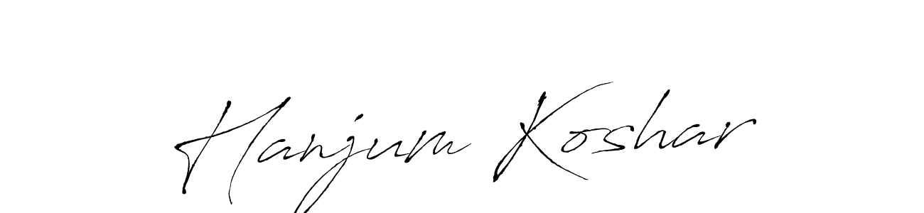 You should practise on your own different ways (Antro_Vectra) to write your name (Hanjum Koshar) in signature. don't let someone else do it for you. Hanjum Koshar signature style 6 images and pictures png