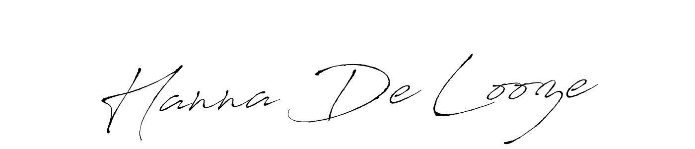 How to make Hanna De Looze name signature. Use Antro_Vectra style for creating short signs online. This is the latest handwritten sign. Hanna De Looze signature style 6 images and pictures png