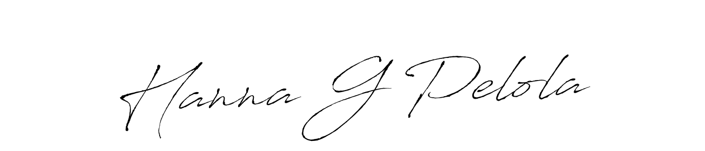 How to make Hanna G Pelola name signature. Use Antro_Vectra style for creating short signs online. This is the latest handwritten sign. Hanna G Pelola signature style 6 images and pictures png