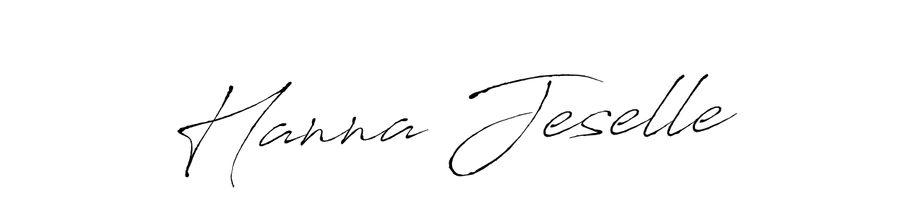 The best way (Antro_Vectra) to make a short signature is to pick only two or three words in your name. The name Hanna Jeselle include a total of six letters. For converting this name. Hanna Jeselle signature style 6 images and pictures png