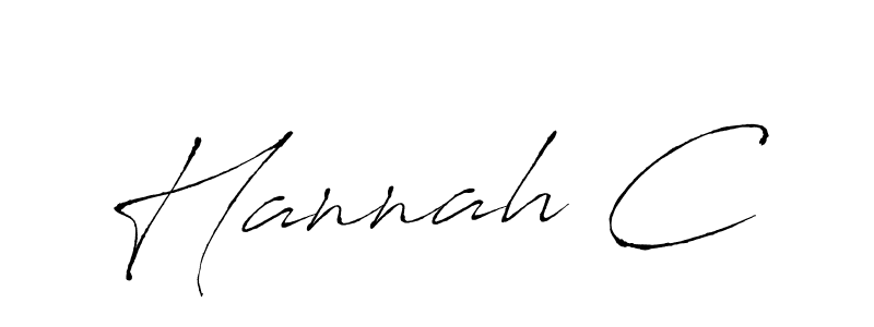 Hannah C stylish signature style. Best Handwritten Sign (Antro_Vectra) for my name. Handwritten Signature Collection Ideas for my name Hannah C. Hannah C signature style 6 images and pictures png