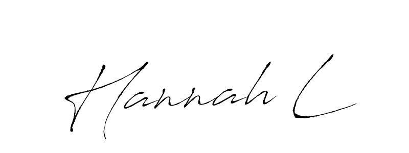 How to make Hannah L name signature. Use Antro_Vectra style for creating short signs online. This is the latest handwritten sign. Hannah L signature style 6 images and pictures png